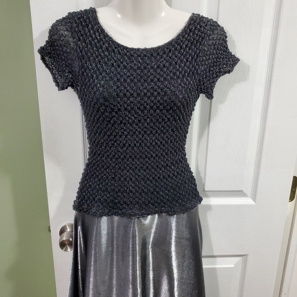 Gray and black beautiful dress